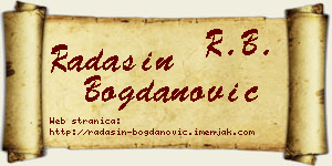 Radašin Bogdanović vizit kartica